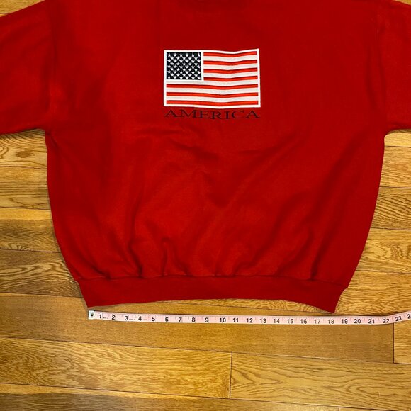Vintage Mccc Sport US Flag America Patriotic Embroidery Red Men’s 2XL XXL - Picture 8 of 11